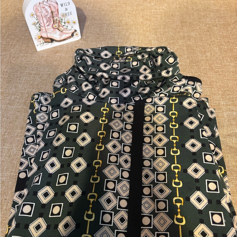 Geometric Green Skirt